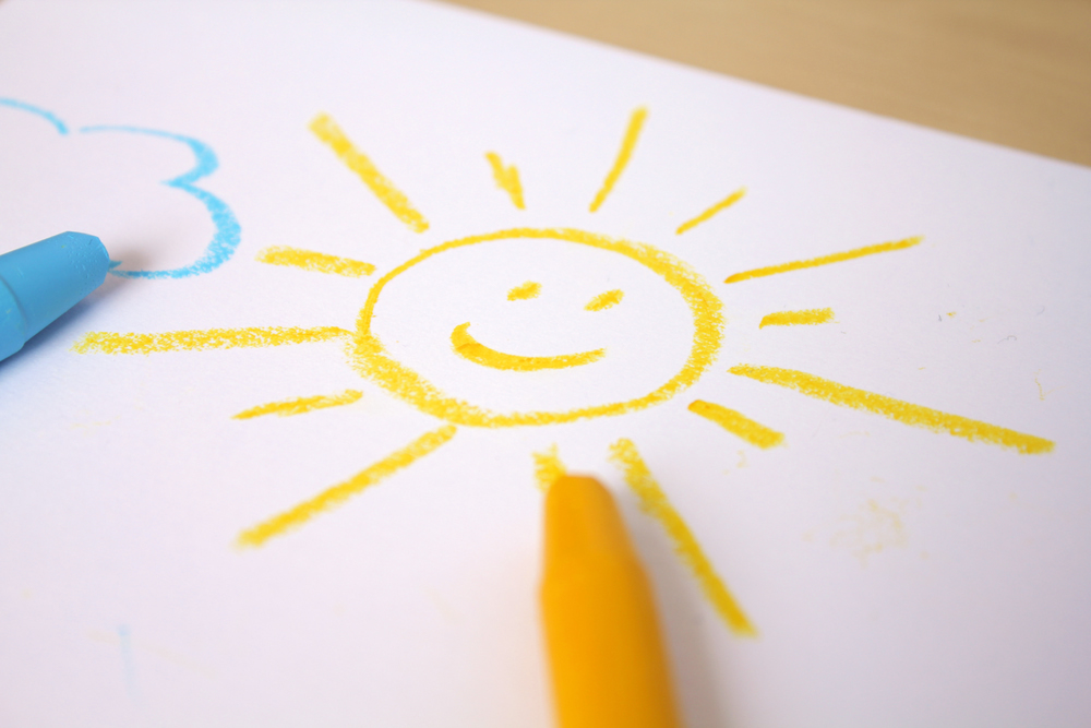 Child's drawing of sunshine