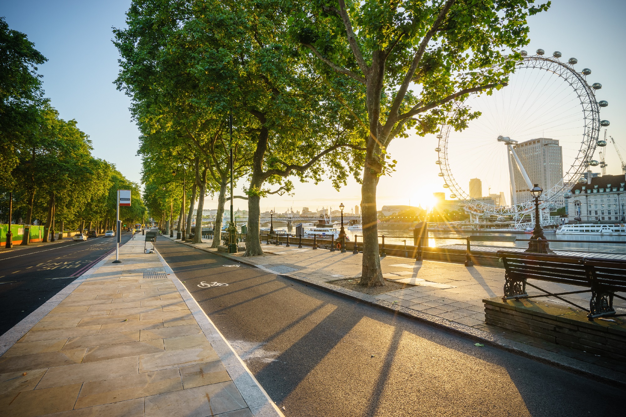 Cycle lane in London
