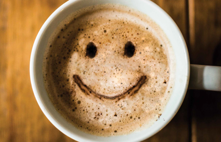 Coffe with smily face