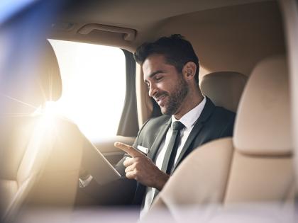Man in car