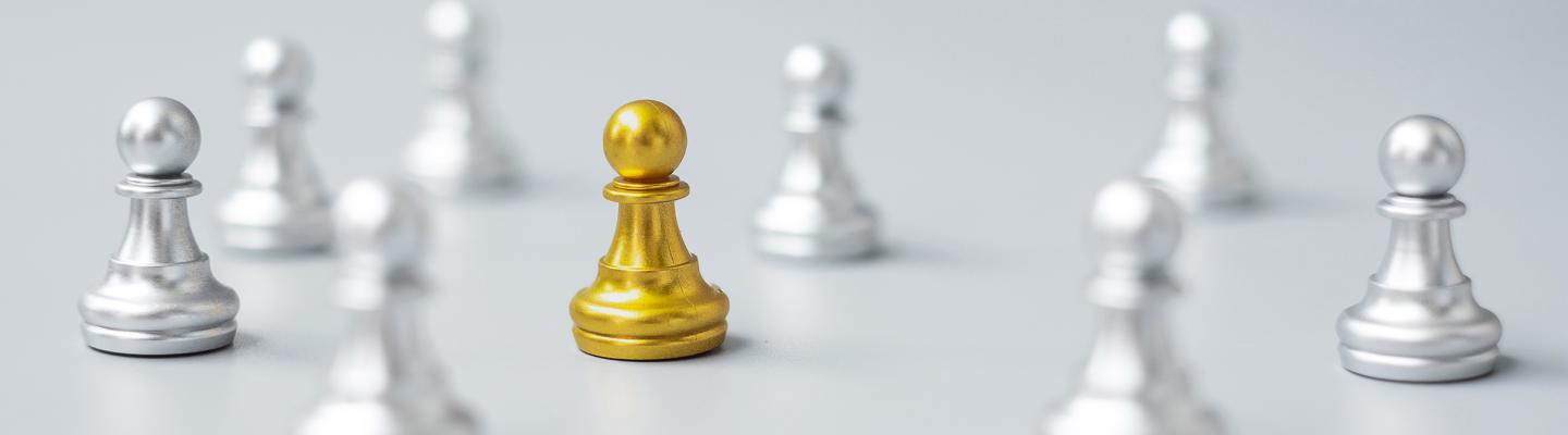 Golden chess piece