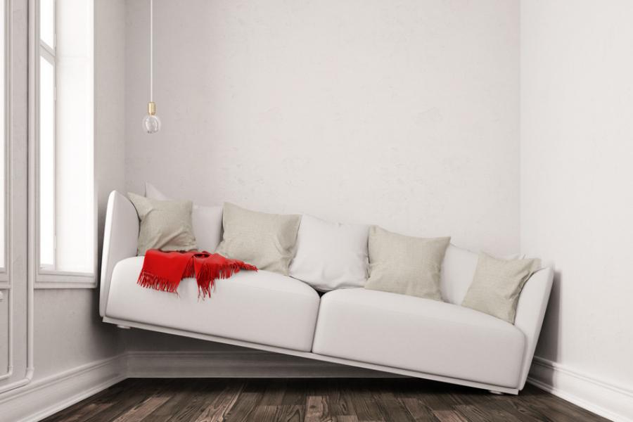 Room too small for a white sofa