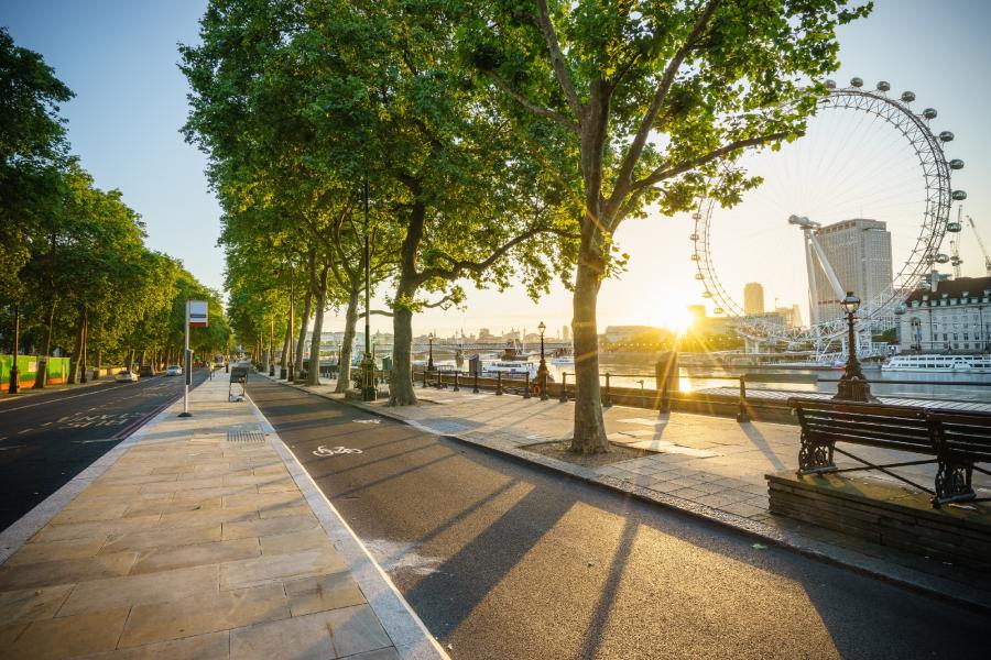 Cycle lane in London