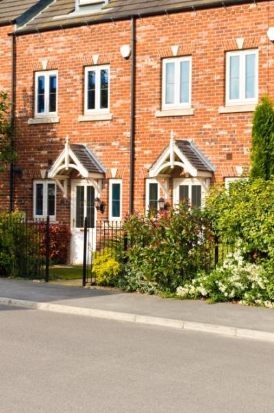 Row of four terraced houses