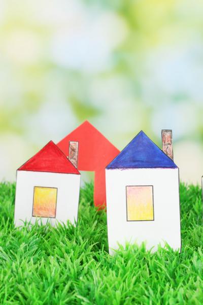 Colourful paper houses