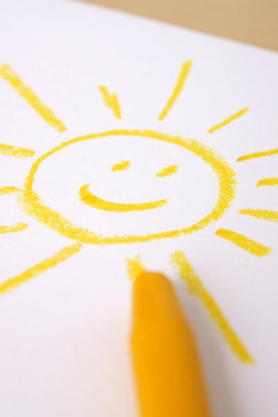 Child's drawing of sunshine