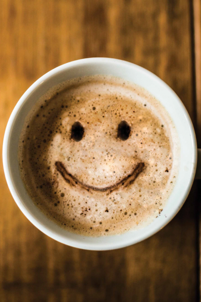 Coffe with smily face