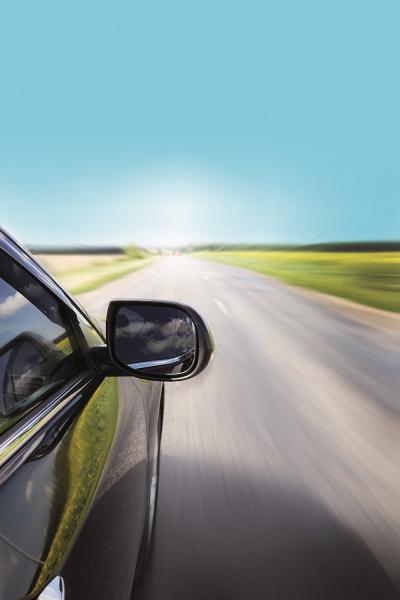 Car on open road